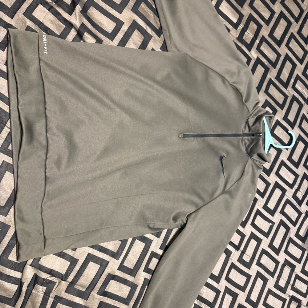 Nike Gray Athletic Zip Up Sweater